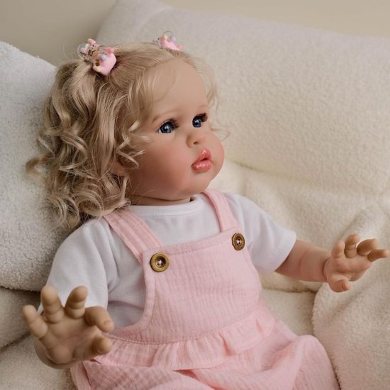 Reborn Baby Pop - Silicone met Haar - Levensechte Babypoppen
