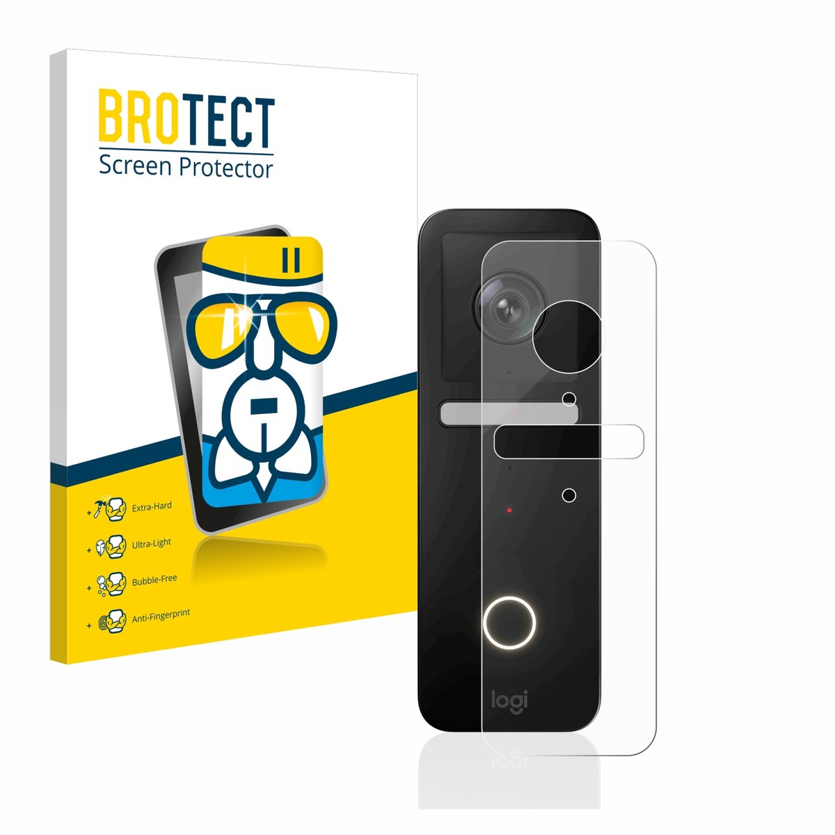 Screenprotector voor Logitech Circle View Doorbell Beschermglas transparant