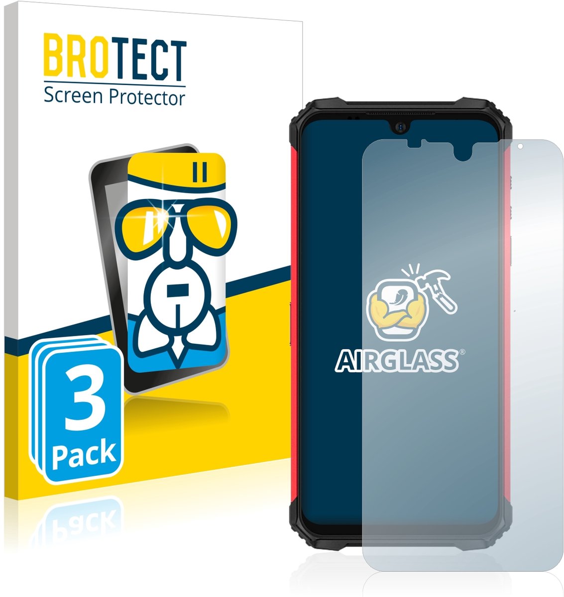 Screenprotector 3 Stuks voor Ulefone Armor 8 Pro Beschermglas transparant