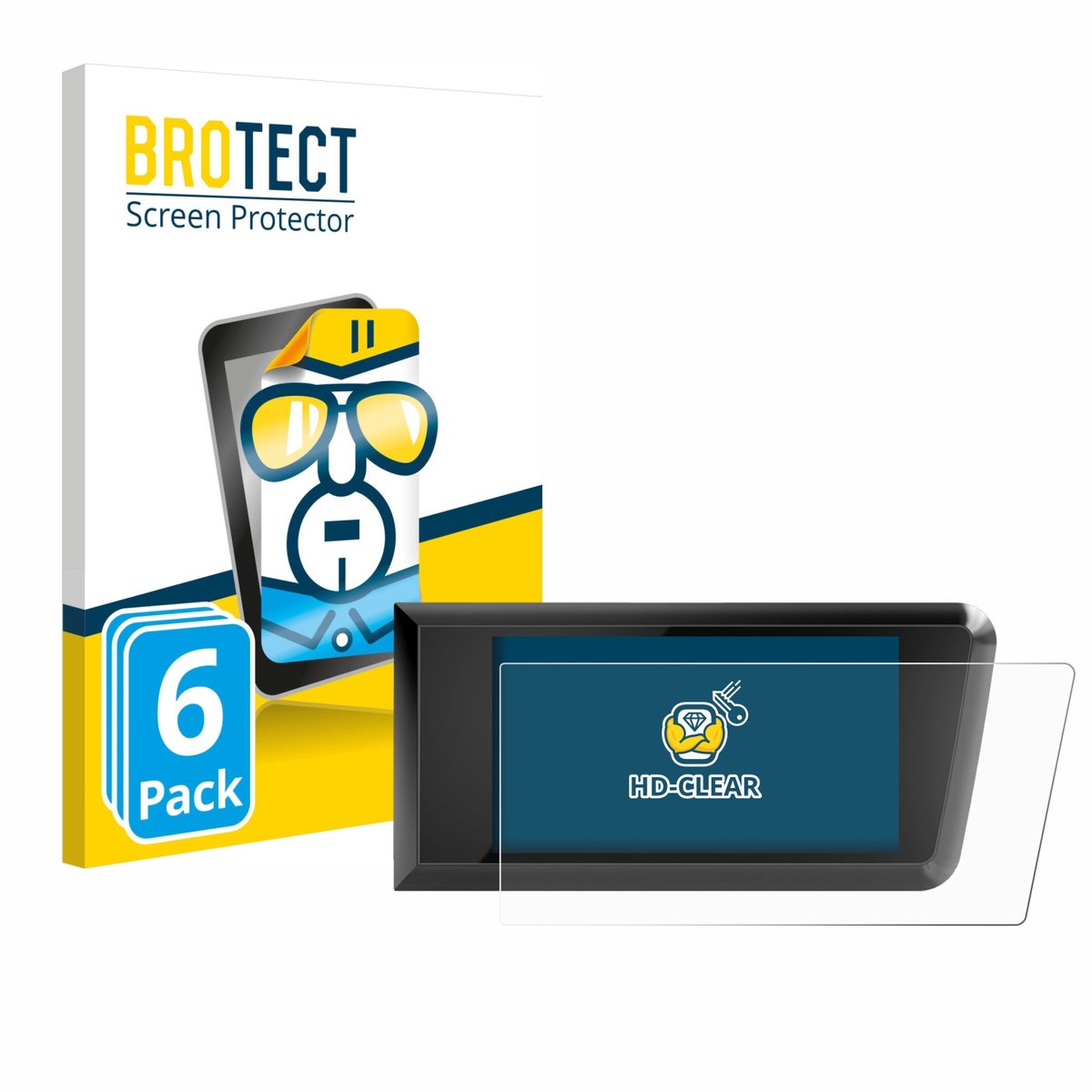 BROTECT - Screenprotector voor Bosch Purion 400 - Folie Beschermfolie transparant 6 Stuks