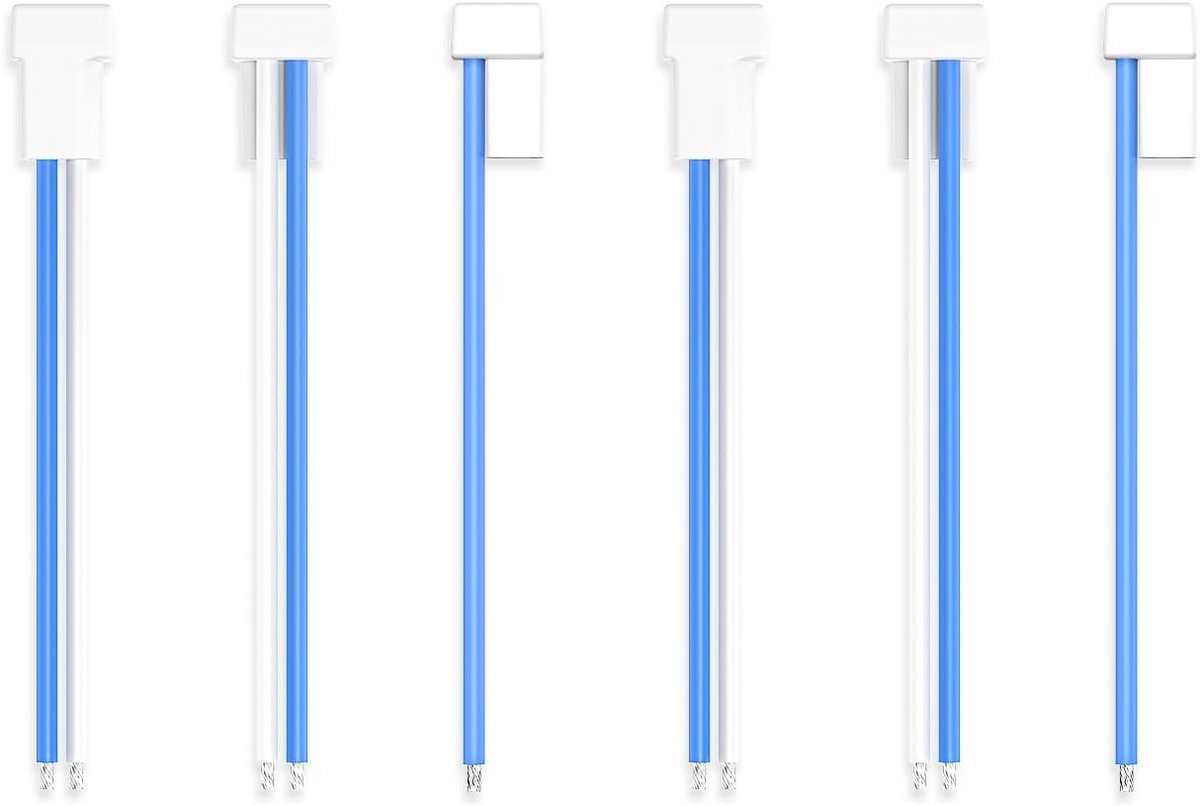6x BT2.0 U-Vormige Pigtail Kabel 40mm 22AWG Mannelijk voor 1S FPV Micro Whoop Drones