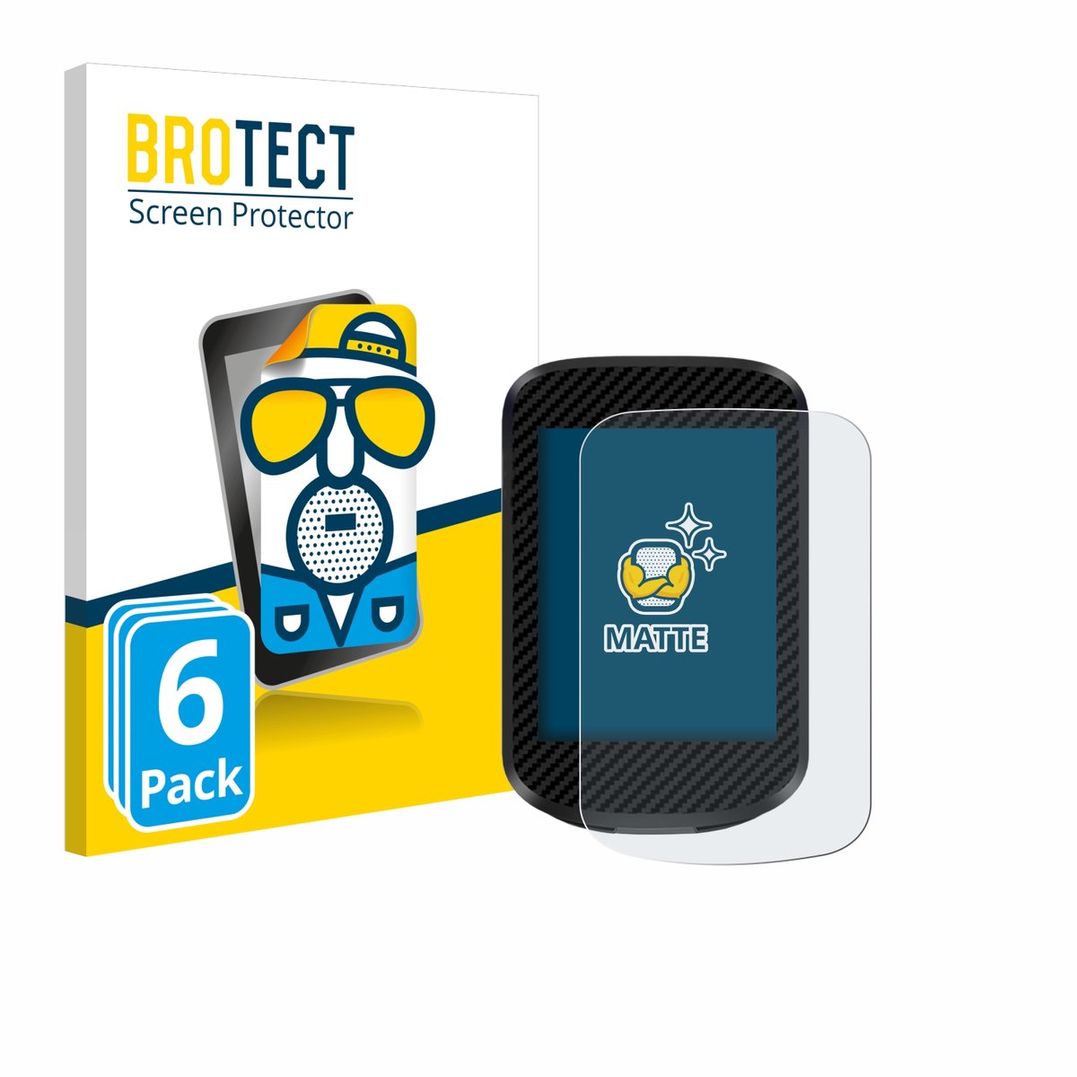 BROTECT - Screenprotector voor igpsport BSC300T - Folie Beschermfolie matte 6 Stuks