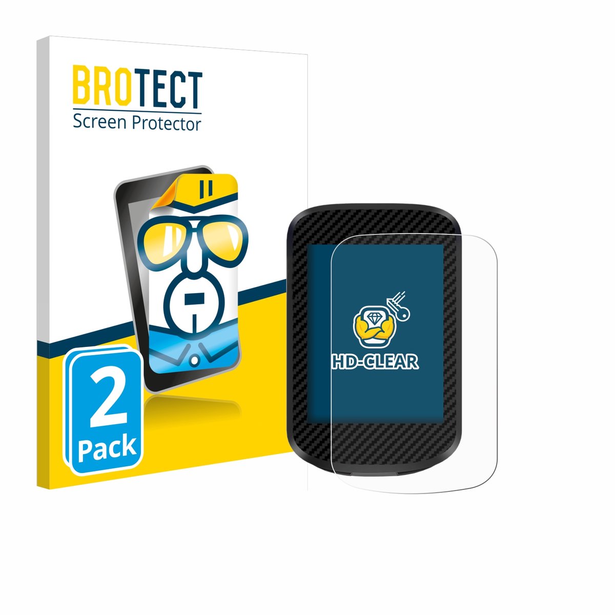 BROTECT - Screenprotector voor igpsport BSC300T - Folie Beschermfolie transparant 2 Stuks