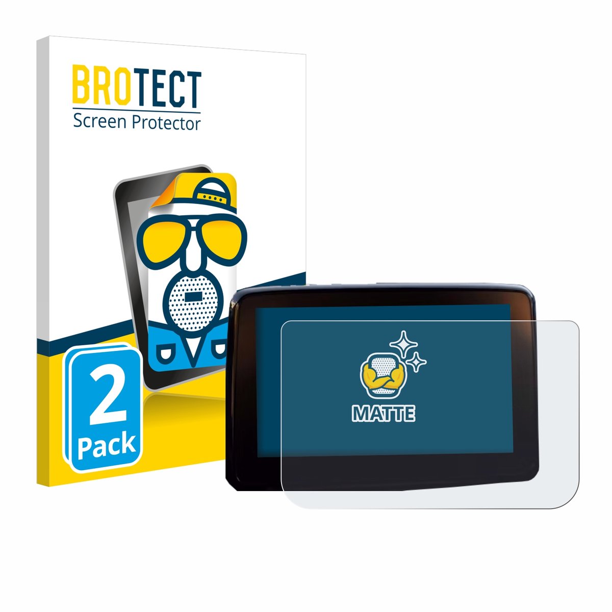 BROTECT - Screenprotector voor Mazda 2 BJ 2024 - Folie Beschermfolie matte 2 Stuks
