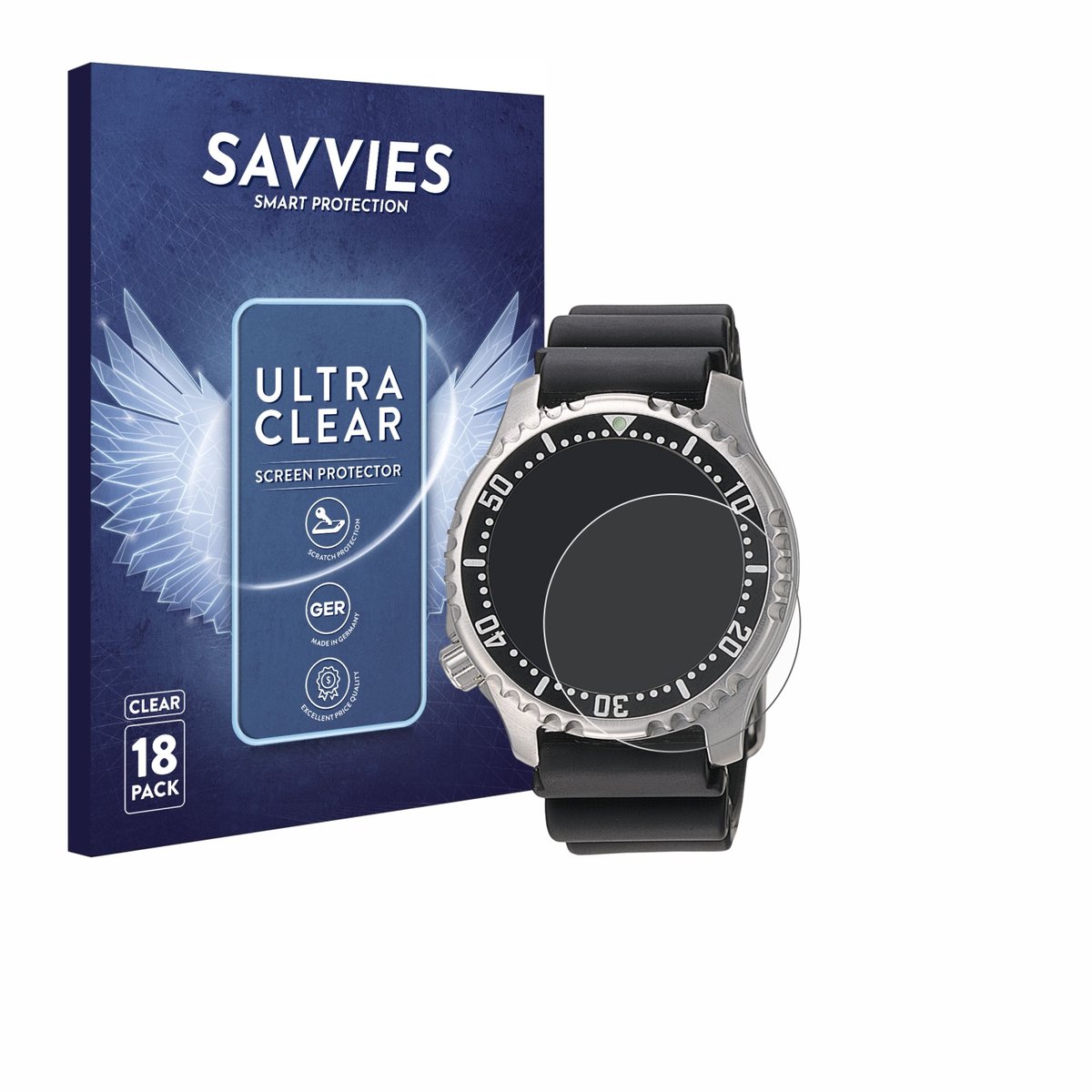 Savvies - Screenprotector voor Citizen NY0040 - Folie Beschermfolie transparant 18 Stuks