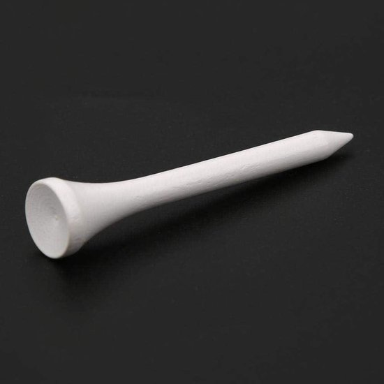 100 Stuks Houten Golf Tees Wit - 54mm Trainings Tees voor Golf van Merkloos — afbeelding 3
