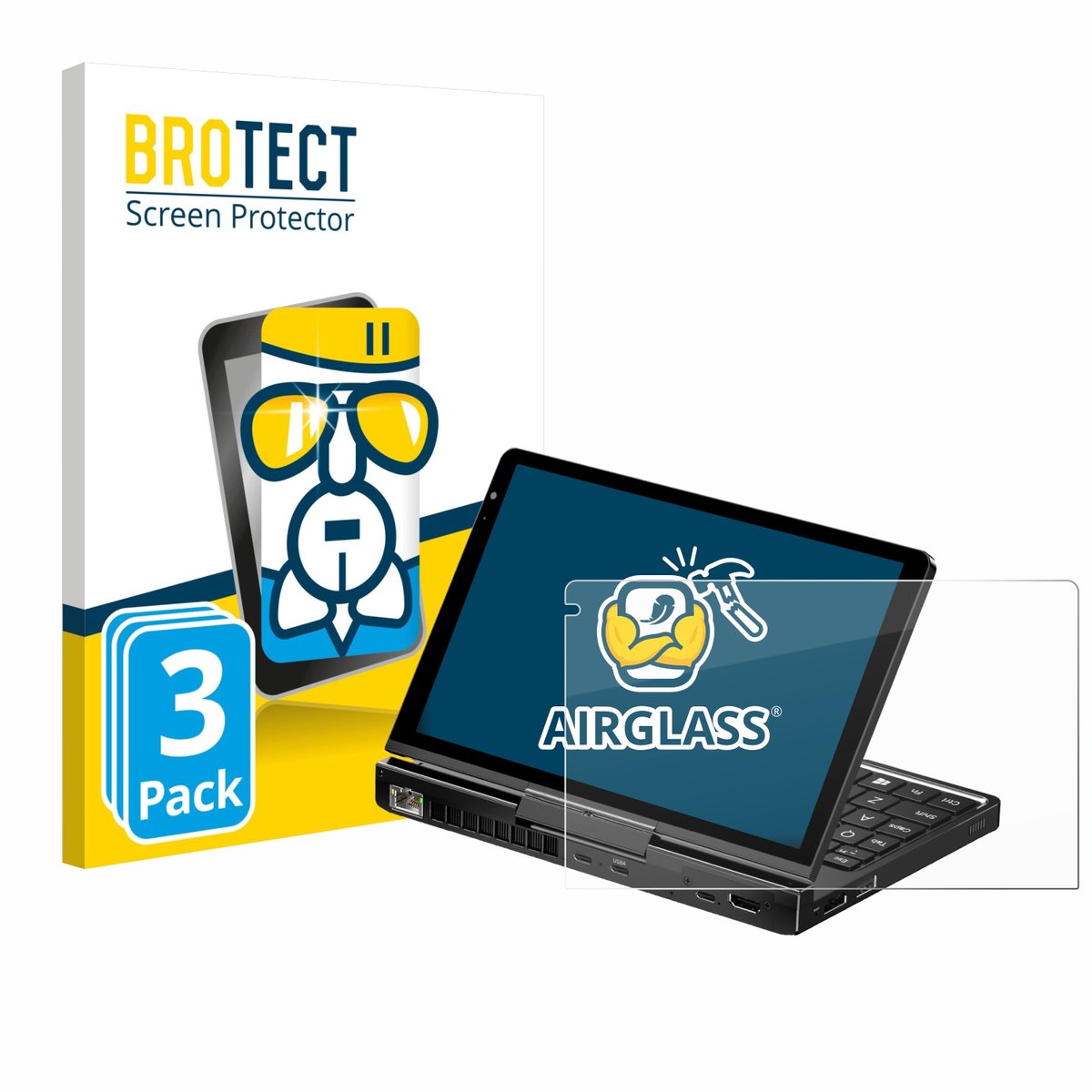 Screenprotector 3 Stuks voor GPD Pocket 4 Beschermglas transparant