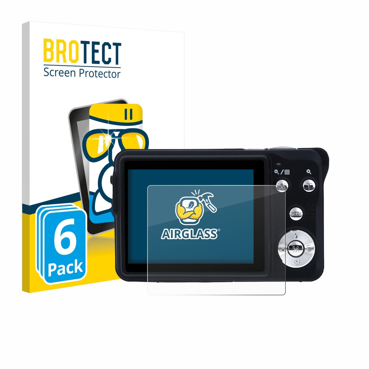 Screenprotector 6 Stuks voor Rollei Compactline 880 Beschermglas transparant