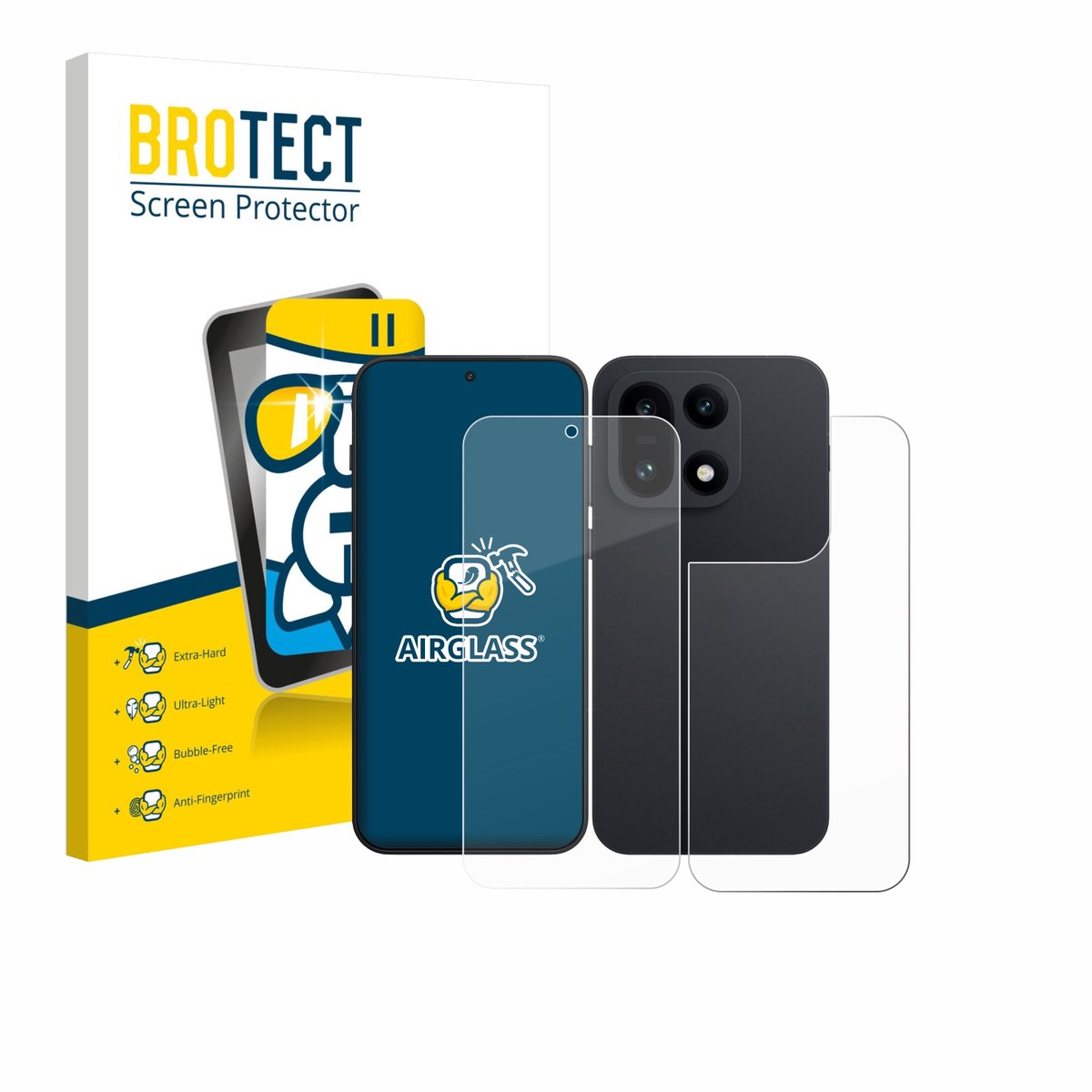 Screenprotector voor OnePlus 15 (Voor+Achter) Beschermglas transparant