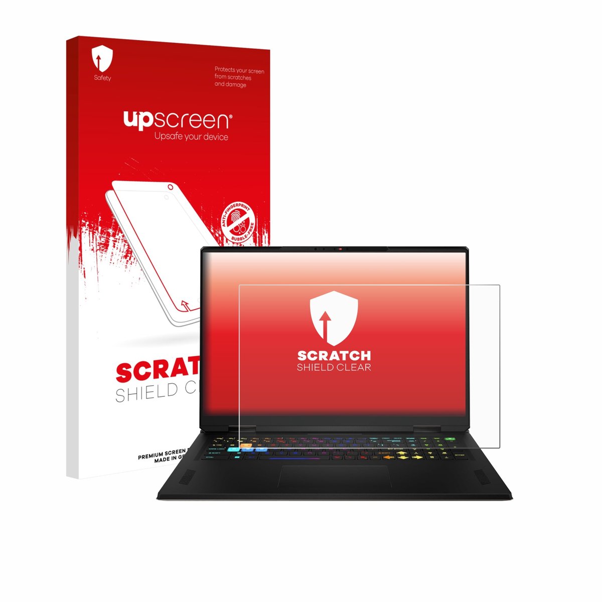 upscreen - Screenprotector voor MSI Vector A18 HX 2025 - Folie Beschermfolie transparant