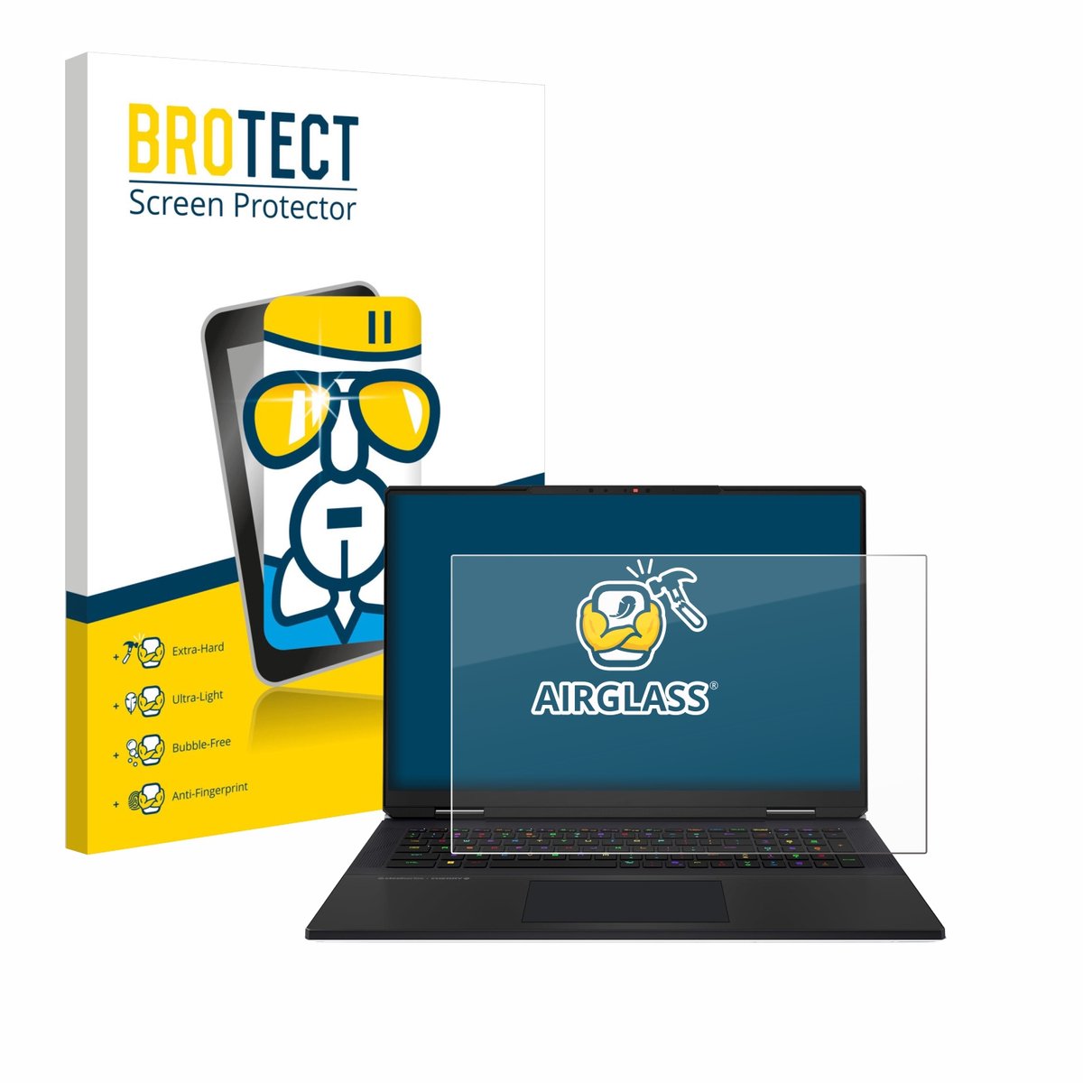 Screenprotector voor MSI Titan 18 HX AI 2025 Beschermglas transparant