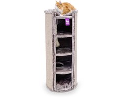 Petrebels Superdome 120 - Krabton voor katten - Cappuccino - XL krabton - maine coon - 49 x 49 x 120 cm