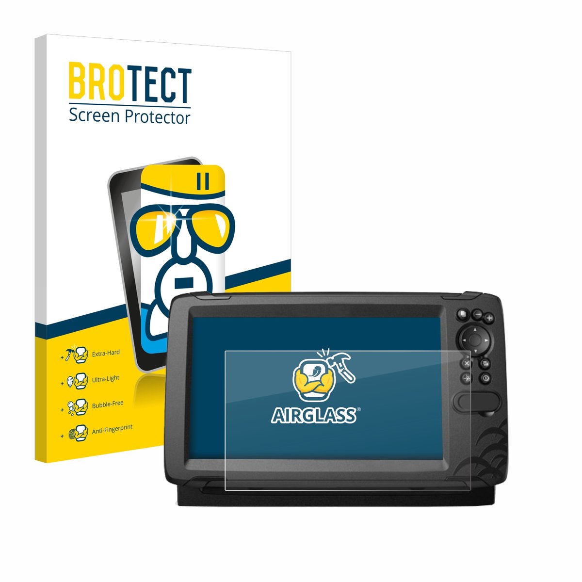 Screenprotector voor Lowrance HOOK Reveal 9 Beschermglas transparant