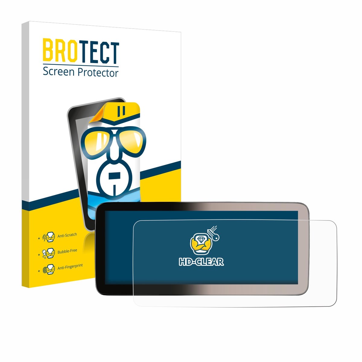 BROTECT - Screenprotector voor Erisin ES46GC50-TDE 12,3" - Folie Beschermfolie transparant
