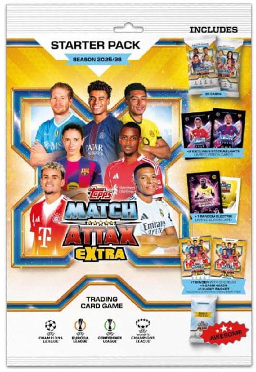UEFA Champions League Match Attax Extra Trading Cards 2025/26 Starter Pack