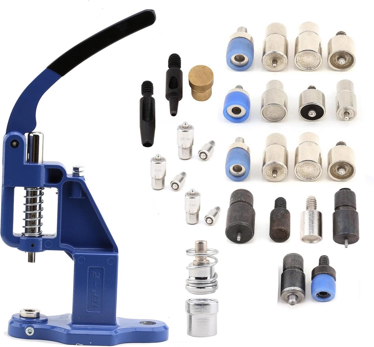 Handpers Machine Set voor Klinknagels, Oogjes, Drukknopen en Stoffen Knopen Installeren