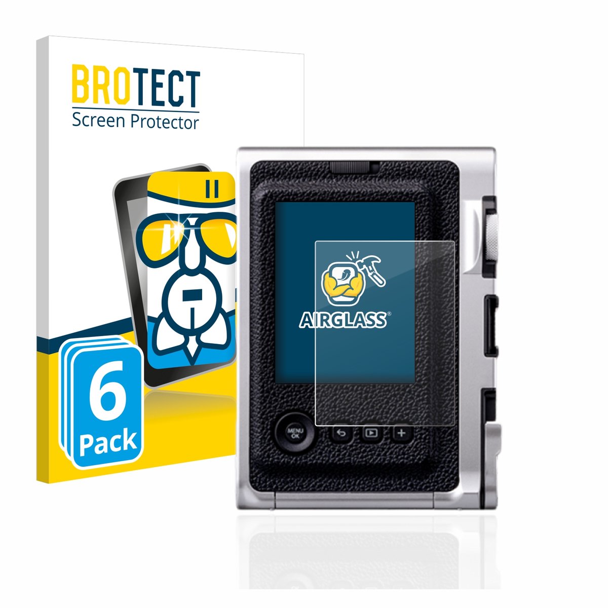 Screenprotector 6 Stuks voor Fujifilm Instax Mini Evo Beschermglas transparant