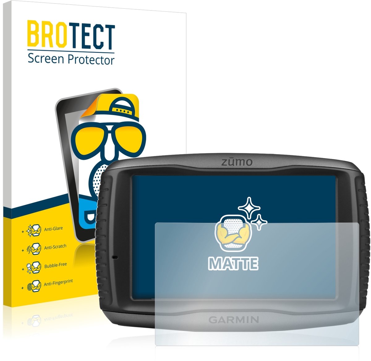 BROTECT - Screenprotector voor Garmin zumo 590LM - Folie Beschermfolie matte 2 Stuks