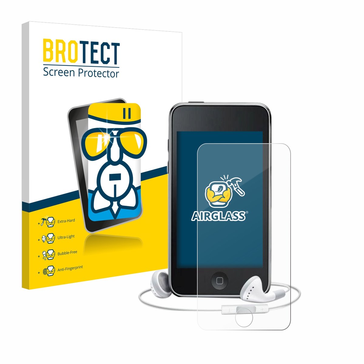 Screenprotector voor Apple iPod Touch (3. Gen.) Beschermglas transparant