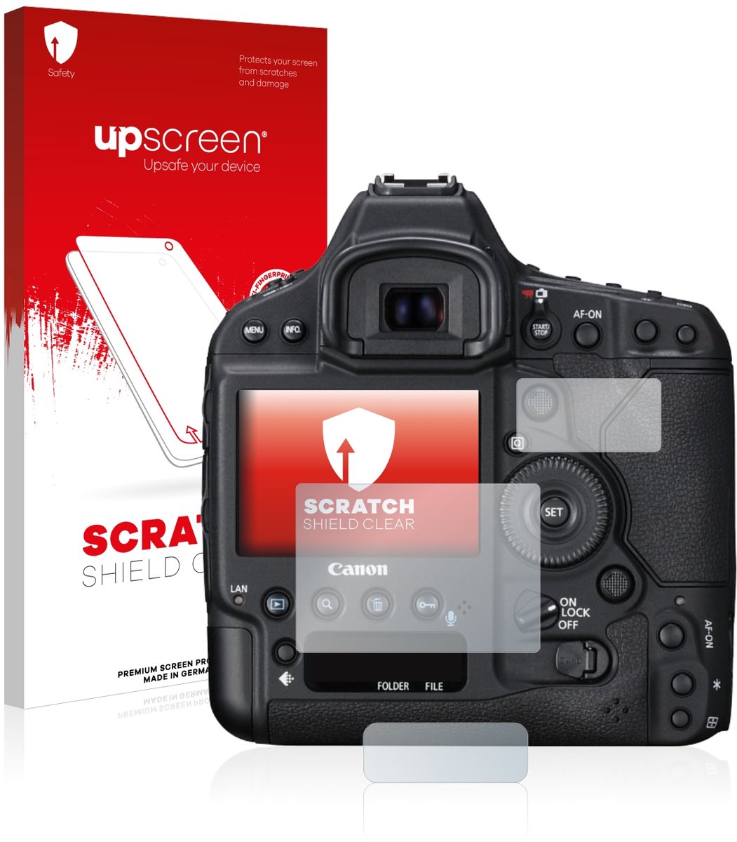 upscreen - Screenprotector voor Canon EOS 1D X Mark II - Folie Beschermfolie transparant