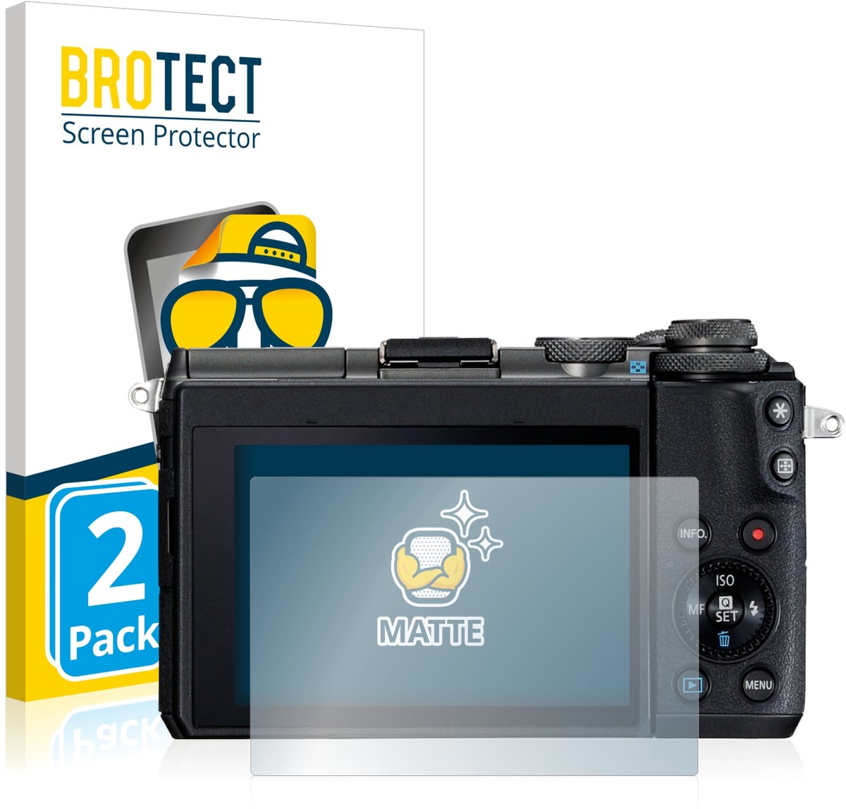 BROTECT - Screenprotector voor Canon EOS M6 - Folie Beschermfolie matte 2 Stuks