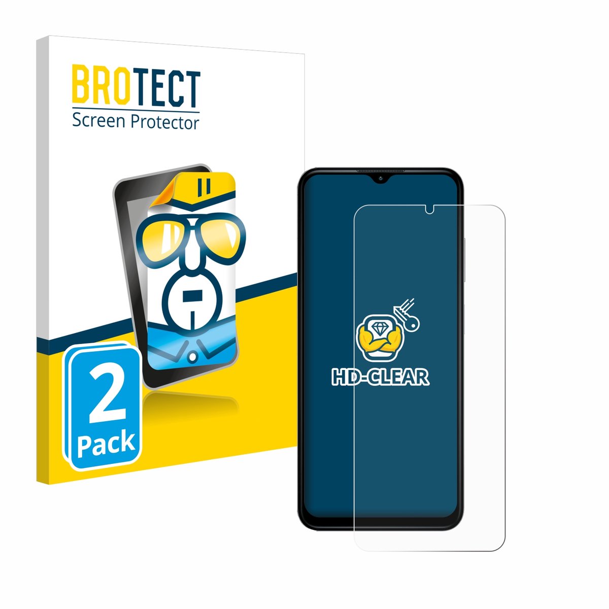BROTECT - Screenprotector voor Nokia G42 5G - Folie Beschermfolie transparant 2 Stuks