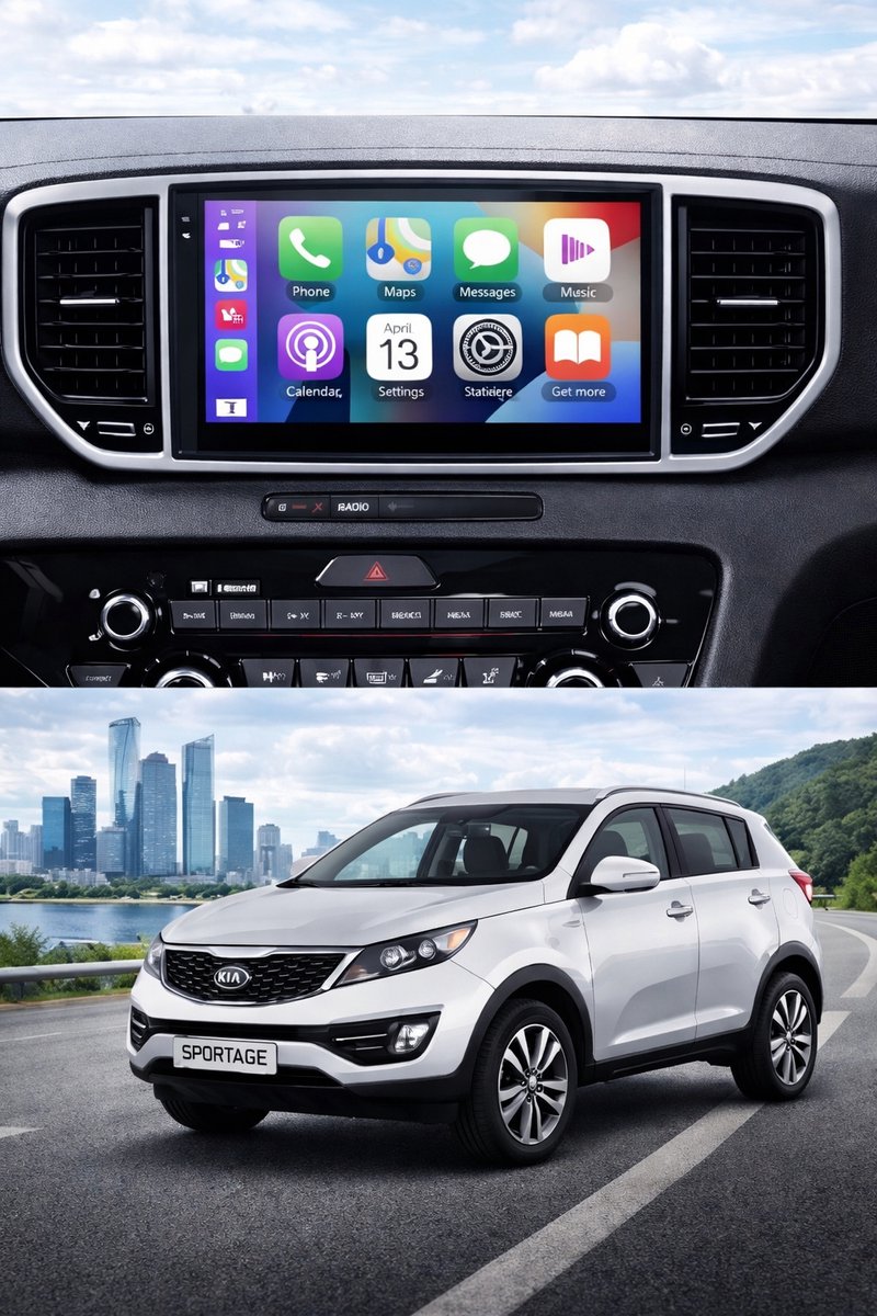 ADIVOX T2 9 inch geschikt voor Kia Sportage 2016-2023 Android 15 CarPlay/Auto/Wifi/GPS/RDS/DSP/5G/DAB+
