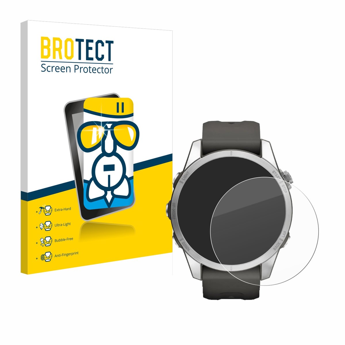 Screenprotector voor Garmin Fenix 7S Pro Solar (42 mm) Beschermglas transparant