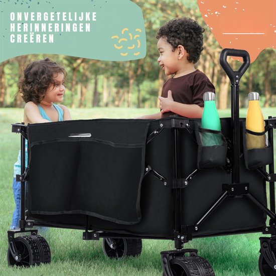 Zyrex® Bolderkap Opvouwbaar Luchtbanden - Bolderkar - Bolderkar Opvouwbaar - Zwart - ‎90cm x 50cm x 100cm van Merkloos — afbeelding 5