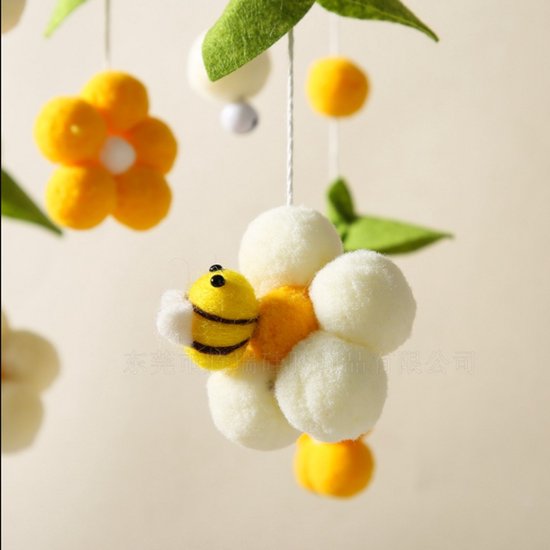 Mamimami Home Baby Bed, Mobile Wind Game, Felt Animals, Handmade 3D Bell Newborns, Crib, Children's Bed, Hanging Bed Bell Decoration for Boys and Girls