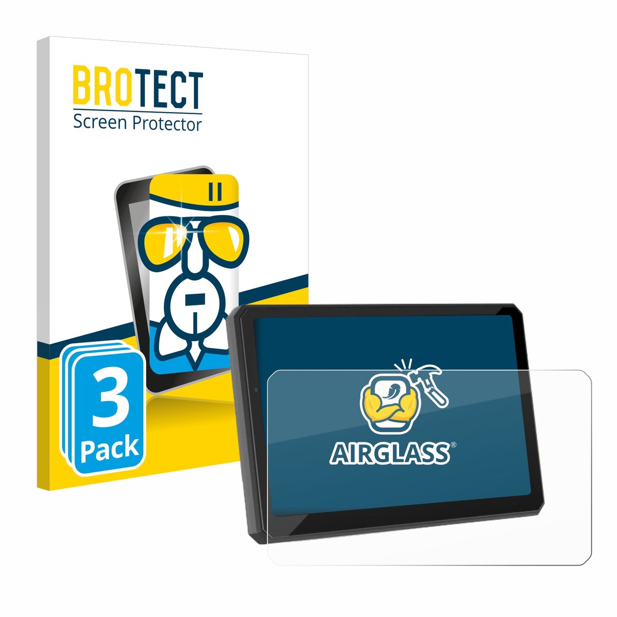 Screenprotector 3 Stuks voor Carpuride W712D 7" Beschermglas transparant