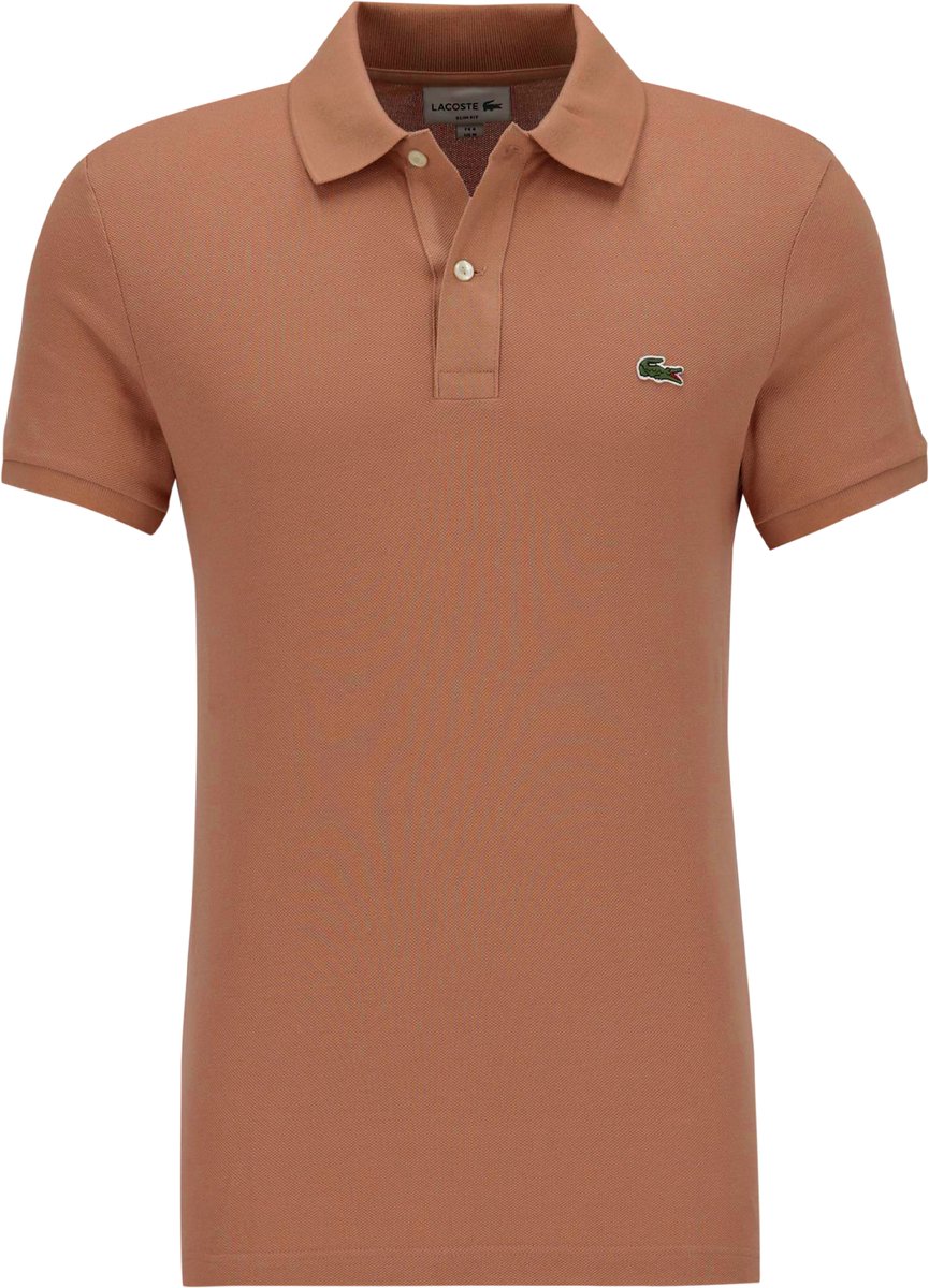 Lacoste Slim Fit polo pecannoot Bruin