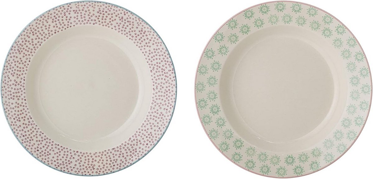 Set van 2 Keramische Borden Patrizia Groen