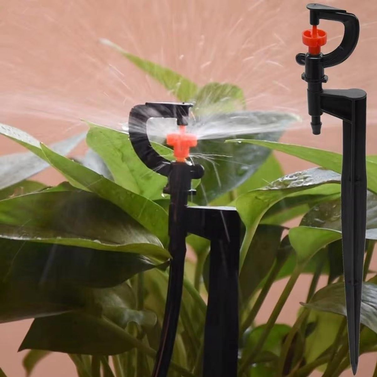 Allecto- Tuinsproeier - Sproeier - Gemakkelijk te installeren - Groen - Tuin - Gras - Geschikt voor Gazon - Groen Model 20 stuks G ‑ type 360 graden rotatie sprinkler sproeier sproeikop accessoire voor tuin gazon.