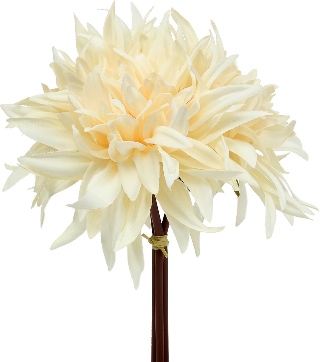 Viana Dahlia kunst creme 25,5cm 3st, 3 Stück Beige