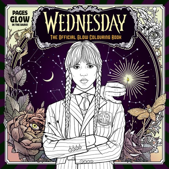 Wednesday: Official Glow Colouring Book - cover