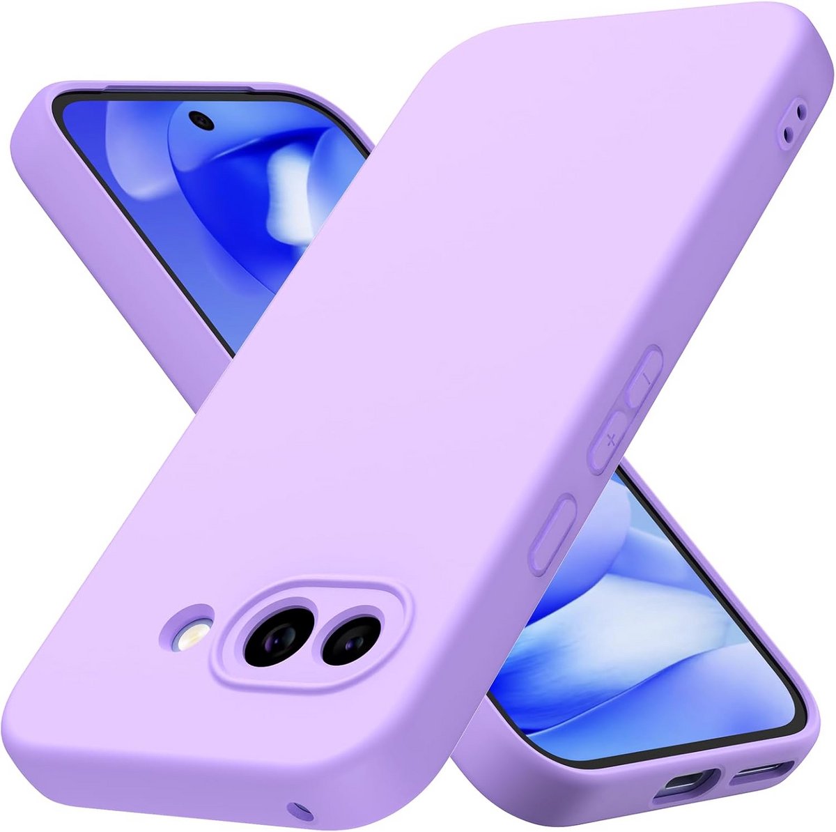 Lichte Paarse Silicone Hoes voor Google Pixel 9a - Ultra Dun en Schokabsorberend