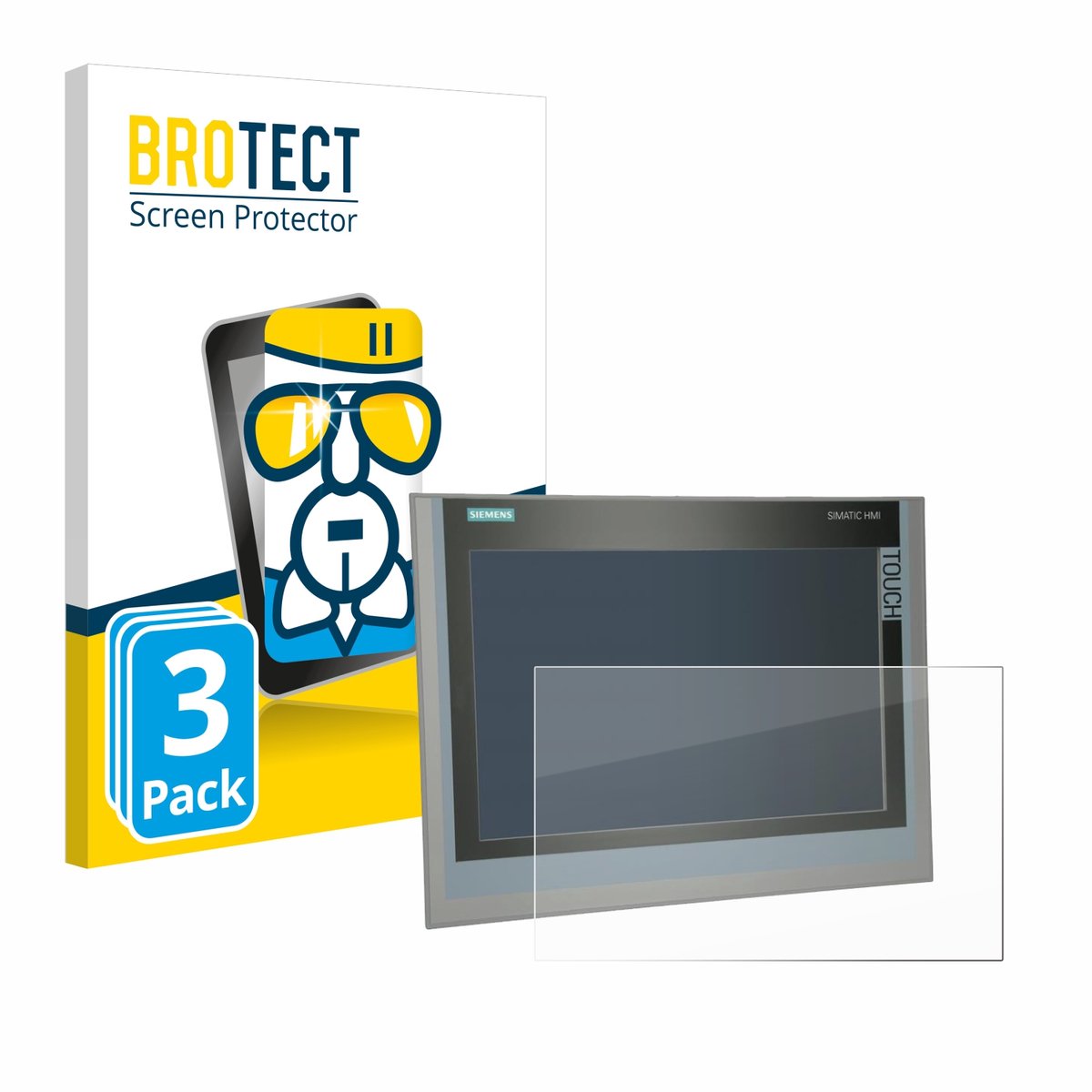 Screenprotector 3 Stuks voor Siemens Simatic HMI TP 1500 Comfort Beschermglas transparant