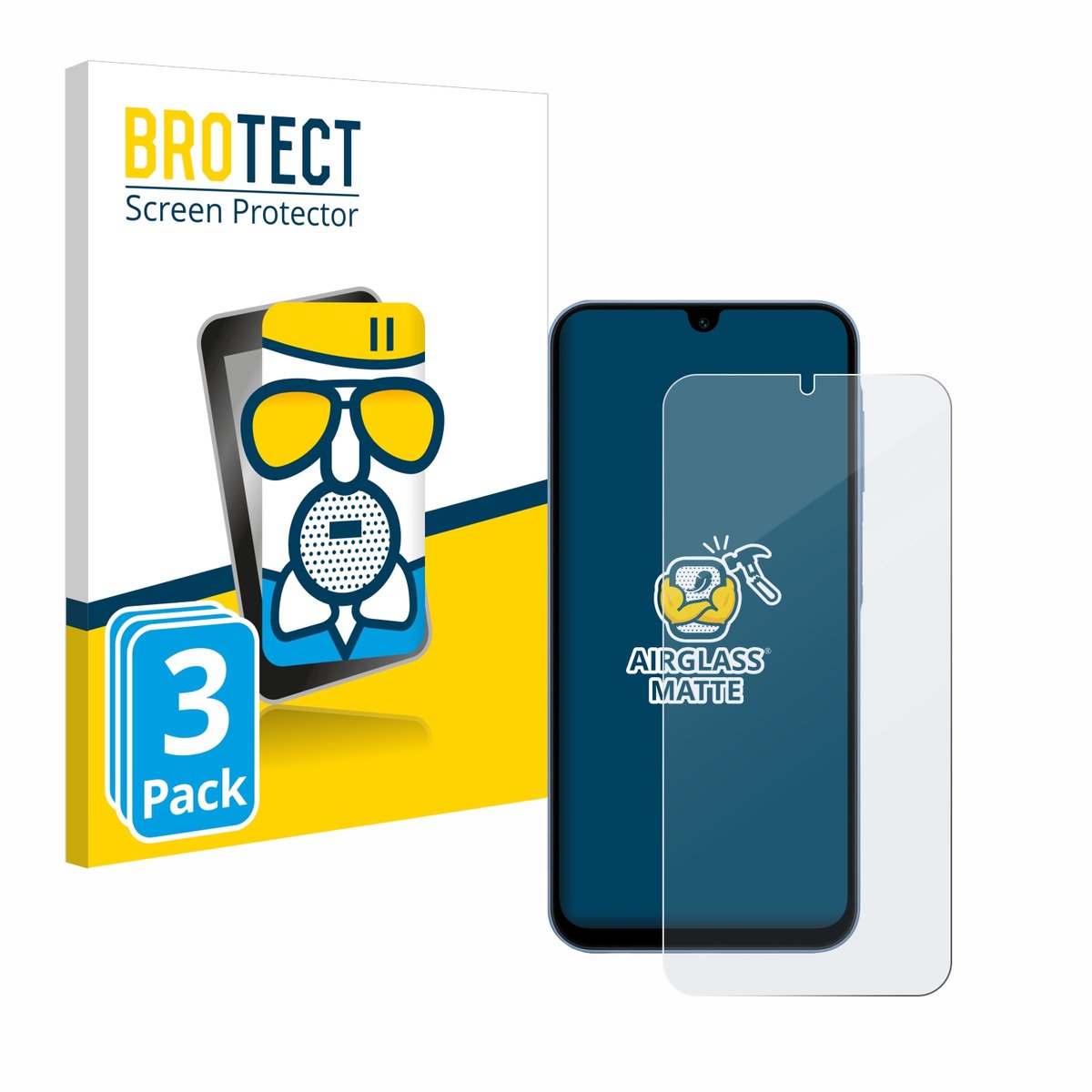 BROTECT - Screenprotector voor Samsung Galaxy A15 5G - Folie Beschermfolie Beschermglas matte 3 Stuks
