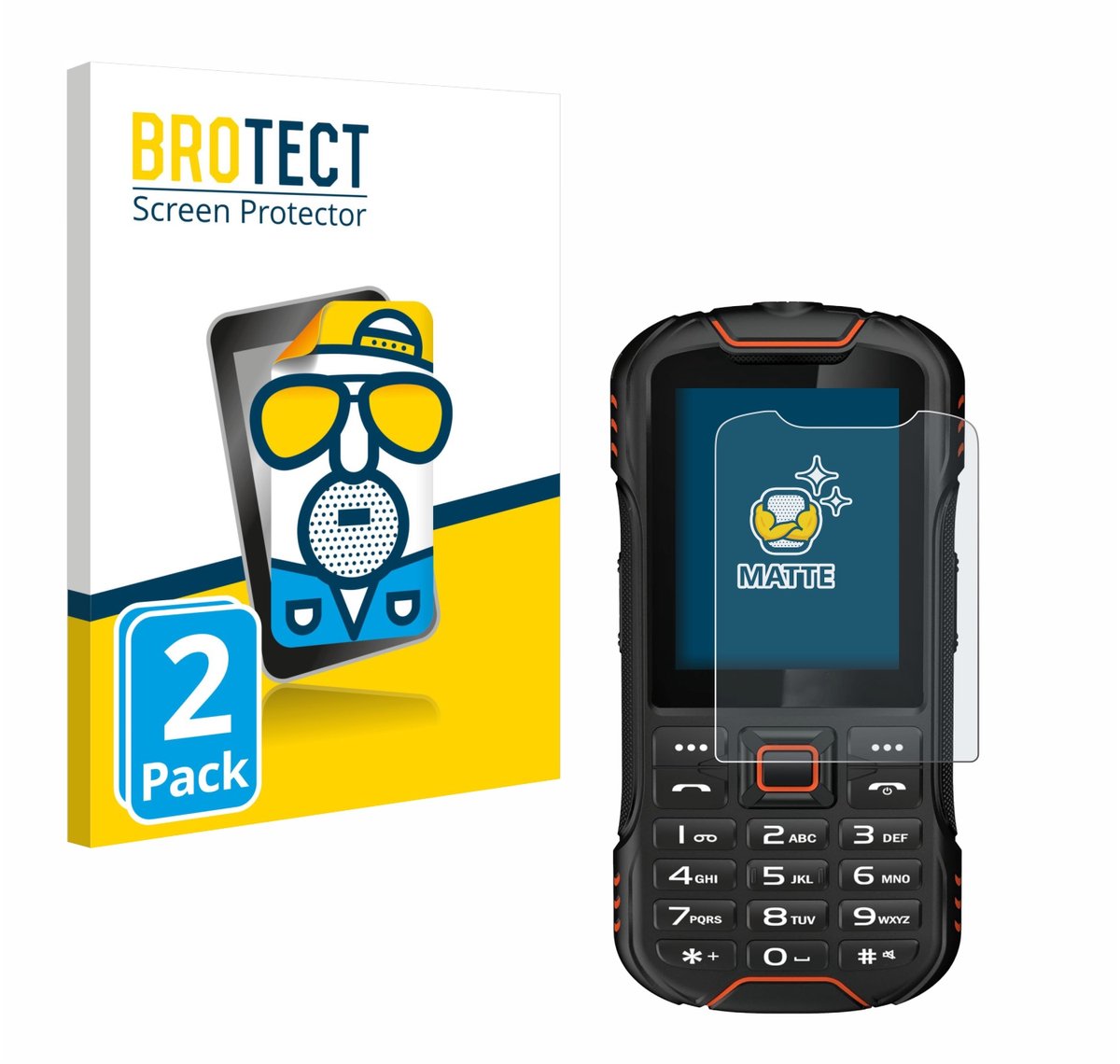 BROTECT - Screenprotector voor Gigaset GLX8 - Folie Beschermfolie matte 2 Stuks