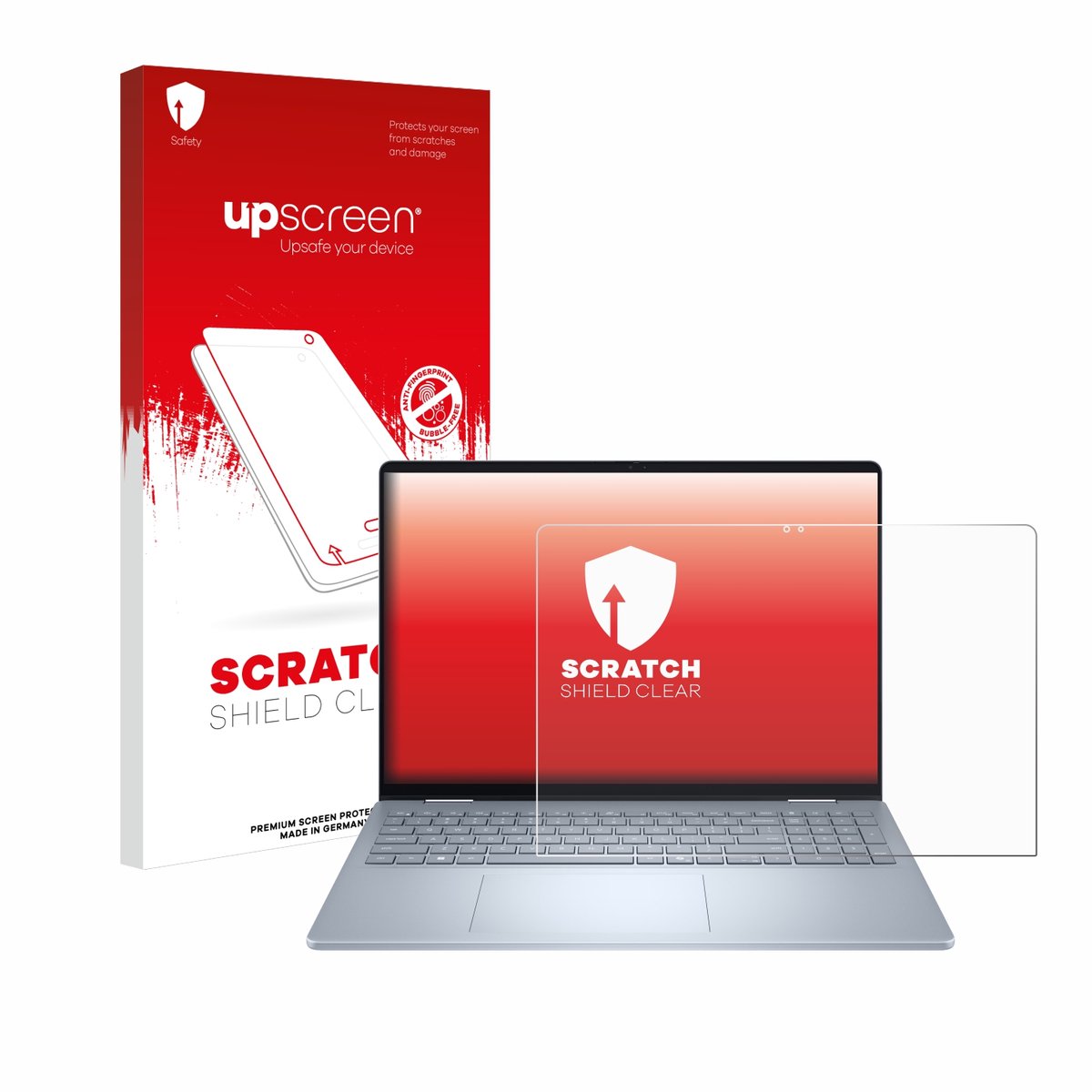 upscreen - Screenprotector voor Dell 16 Plus-2-in-1 - Folie Beschermfolie transparant