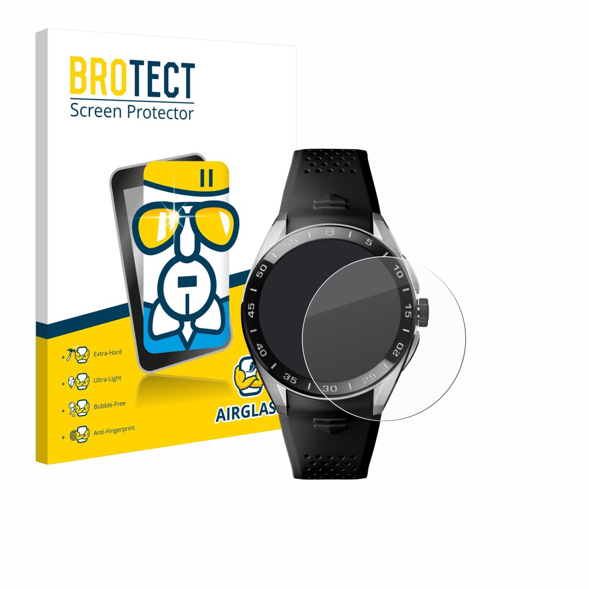 Screenprotector voor TAG Heuer Connected Calibre E5 (45 mm) Beschermglas transparant