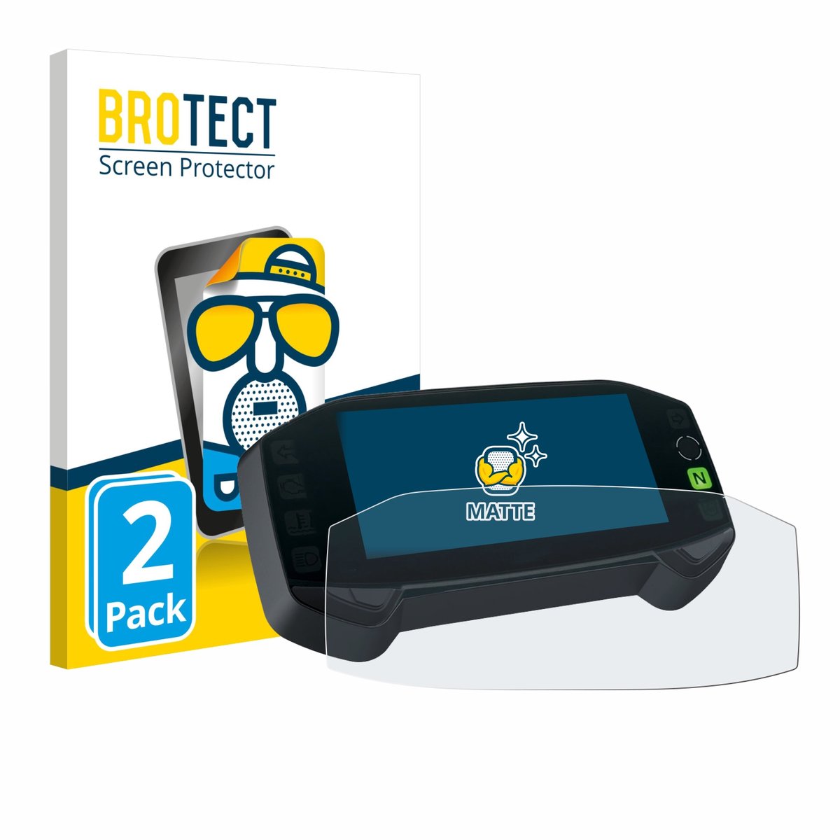 BROTECT - Screenprotector voor Suzuki DR-Z4S 2025 - Folie Beschermfolie matte 2 Stuks