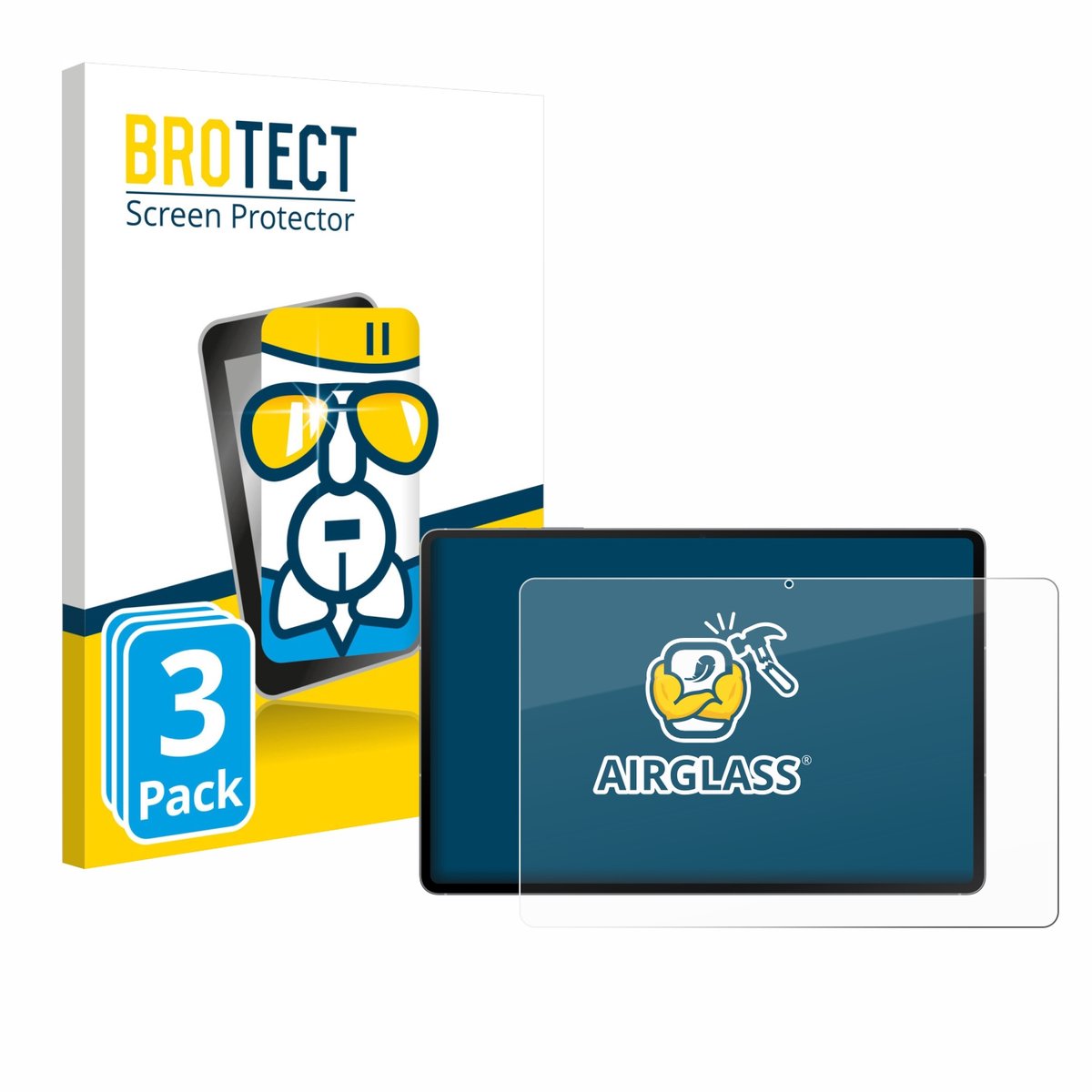 Screenprotector 3 Stuks voor Samsung Galaxy Tab S10 FE+ WiFi Beschermglas transparant