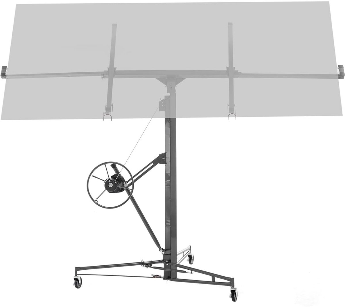XXL Platenlift voor Gipsplaat en Paneel Montage | Draagkracht 68 kg | Werkhoogte 140-350 cm | Éénpersoons Bediening