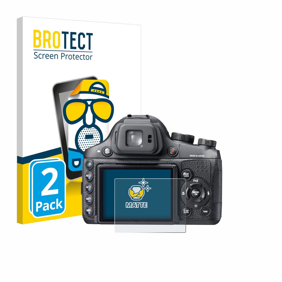 BROTECT - Screenprotector voor Fujifilm FinePix X-S1 - Folie Beschermfolie matte 2 Stuks