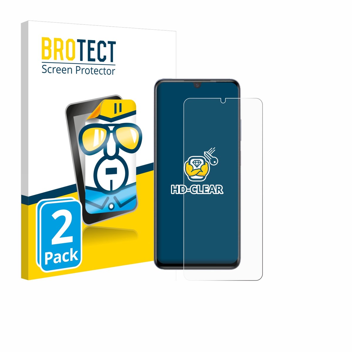 BROTECT - Screenprotector voor ZTE Blade V70 Max - Folie Beschermfolie transparant 2 Stuks