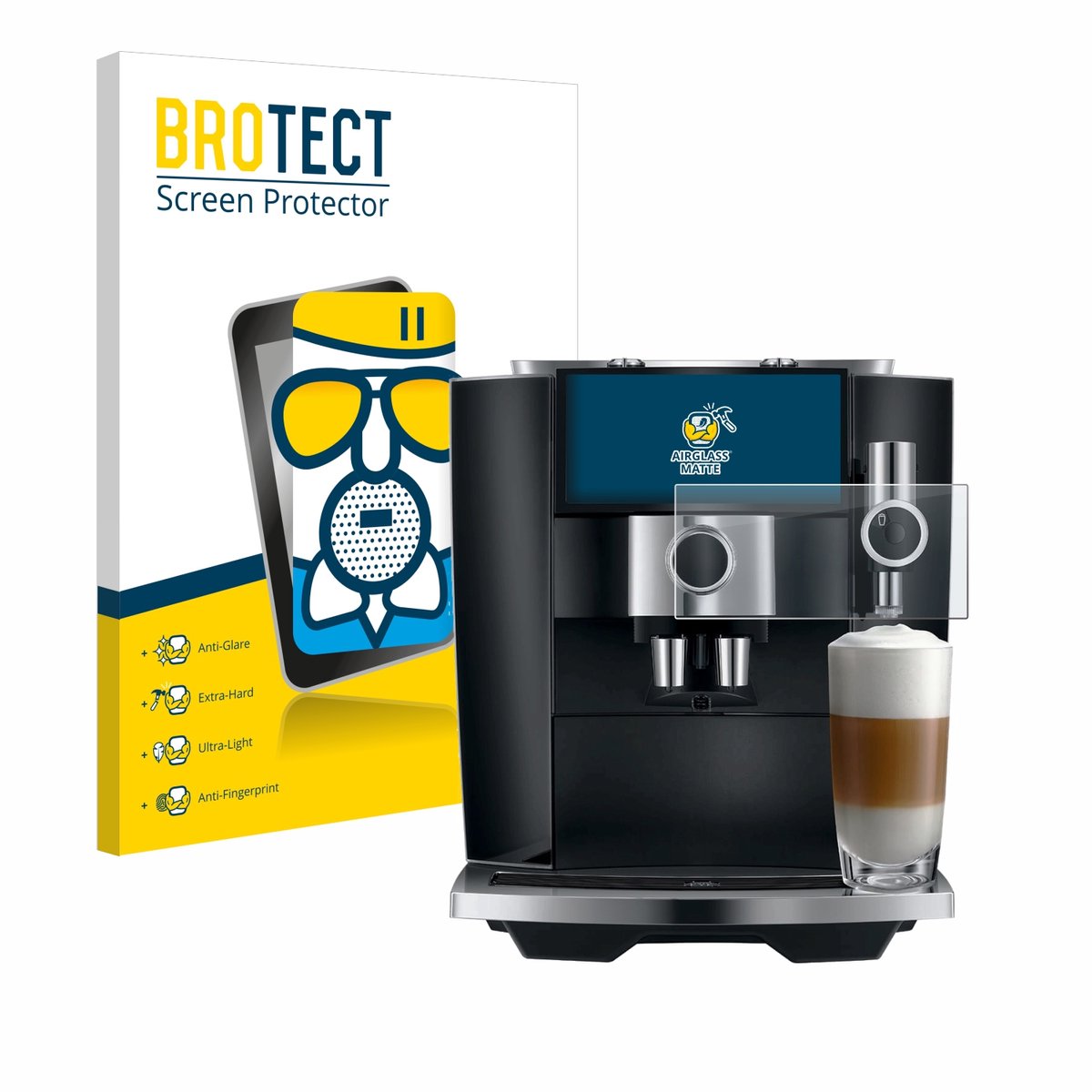 BROTECT - Screenprotector voor Jura J8 twin - Folie Beschermfolie Beschermglas matte