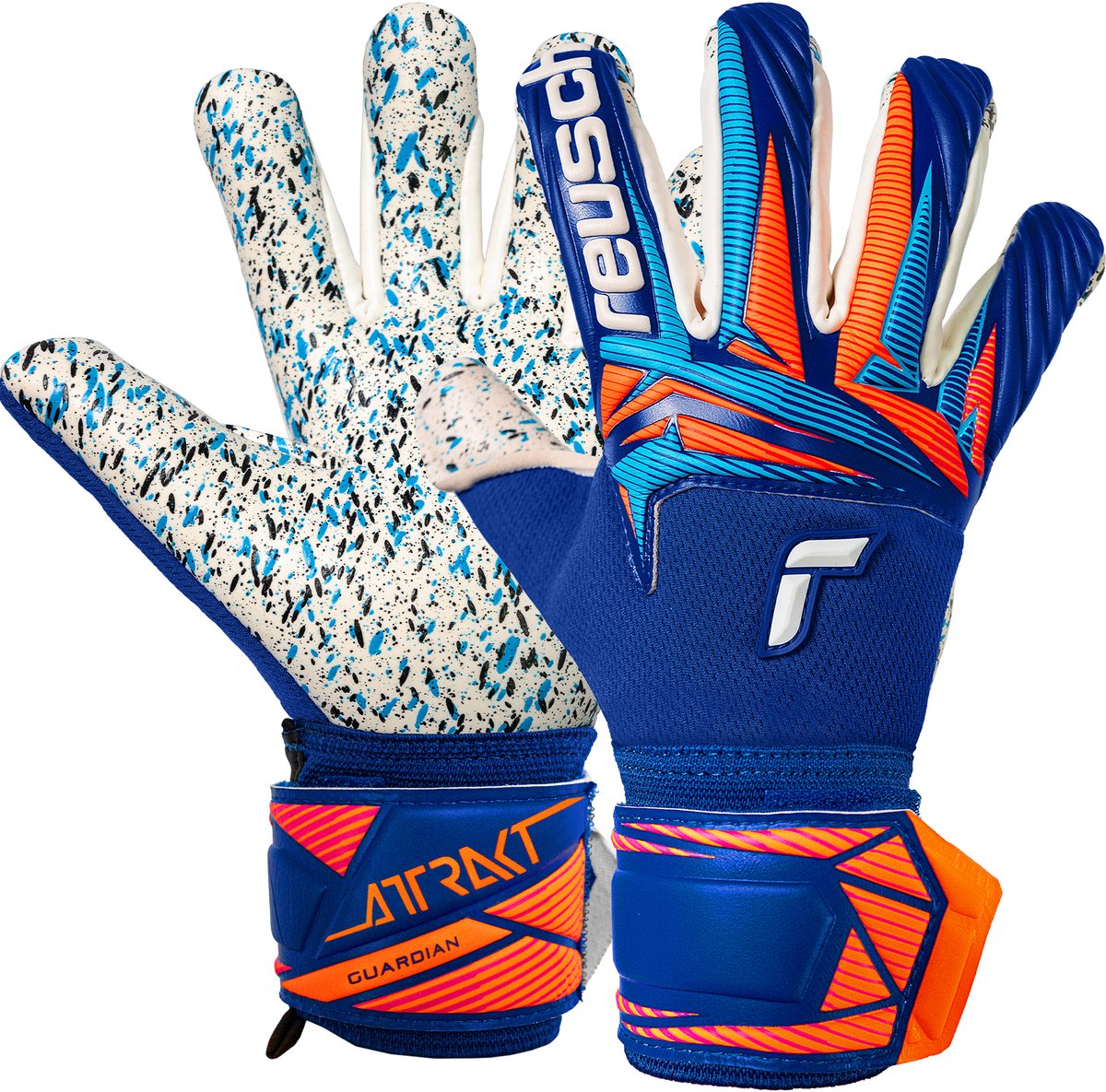 Reusch Attrakt Fusion Guardian Junior Sharp Blue Keepershandschoenen Kinderen - Maat 5