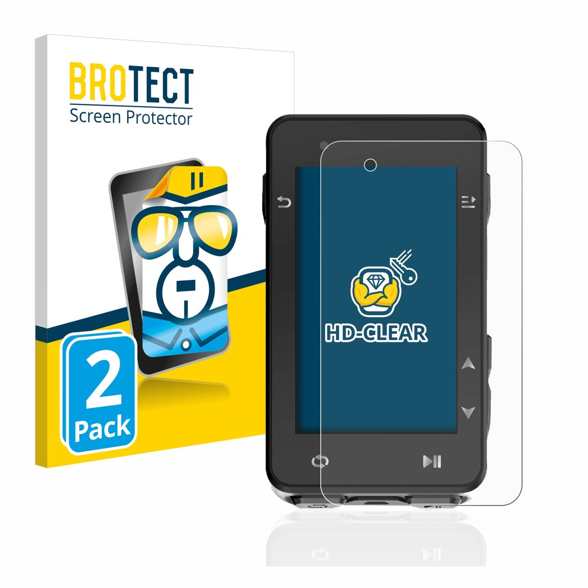 BROTECT - Screenprotector voor igpsport iGS630 - Folie Beschermfolie transparant 2 Stuks